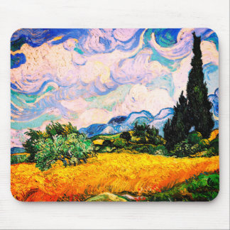 Vincent Van Gogh Wheat Field with Cypresses Mouse Mat