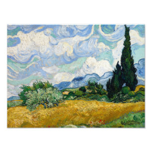 Vincent van Gogh - Wheat Field with Cypresses Photo Print