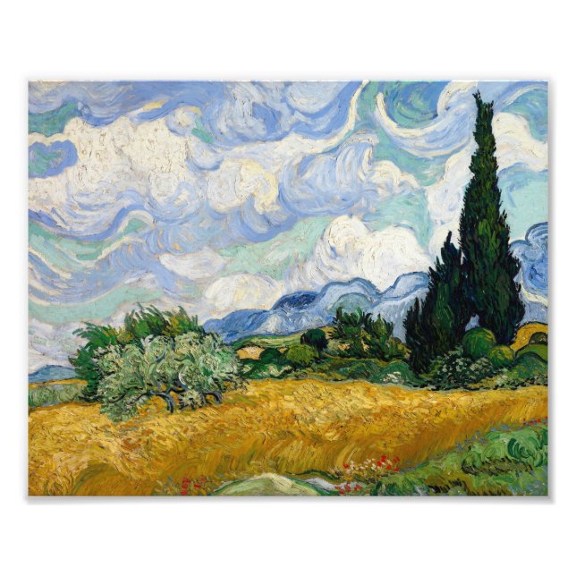 Vincent Van Gogh Wheat Field With Cypresses Photo Print (Front)