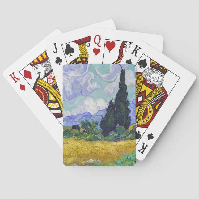 Vincent Van Gogh - Wheat Field with Cypresses Playing Cards (Back)