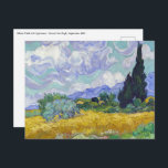 Vincent Van Gogh - Wheat Field with Cypresses Postcard<br><div class="desc">Wheat Field with Cypresses / Champ de ble avec cypres - Vincent Van Gogh,  September 1889</div>