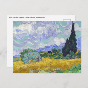 Vincent Van Gogh - Wheat Field with Cypresses Postcard