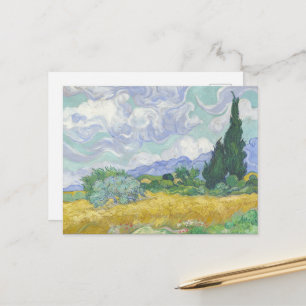 Vincent Van Gogh, Wheat Field with Cypresses Postcard