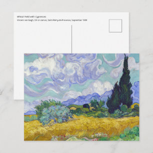 Vincent Van Gogh - Wheat Field with Cypresses Postcard