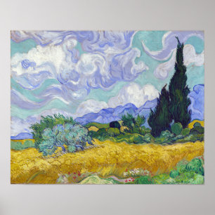Vincent Van Gogh - Wheat Field with Cypresses Poster