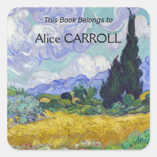 Vincent Van Gogh - Wheat Field with Cypresses Square Sticker