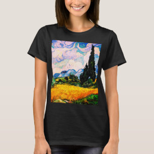Vincent Van Gogh Wheat Field with Cypresses T-Shirt