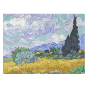 Vincent Van Gogh - Wheat Field with Cypresses Tablecloth