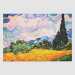 Vincent Van Gogh Wheat Field with Cypresses Tissue Paper<br><div class="desc">Pretty , Vintage , Beautiful painting Vincent Van Gogh Wheat Field with Cypresses.This is an old masterpiece from the dutch master painter Vincent Van Gogh. This painting is a part of his wheat field series. This series of natural landscapse paintings were inspired by the view of the Alpilles mountains .This...</div>