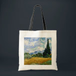 Vincent Van Gogh Wheat Field With Cypresses Tote Bag<br><div class="desc">Vincent Van Gogh Wheat Field With Cypresses Fine Art A Wheatfield with Cypresses (occasionally called A Cornfield with Cypresses) is any of three similar 1889 oil paintings by Vincent van Gogh, as part of his wheat field series. All were executed at the Saint-Paul-de-Mausole mental asylum at Saint-Remy near Arles, France,...</div>