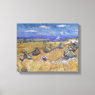 Vincent van Gogh - Wheat Stacks with Reaper Canvas Print