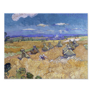 Vincent van Gogh - Wheat Stacks with Reaper Photo Print