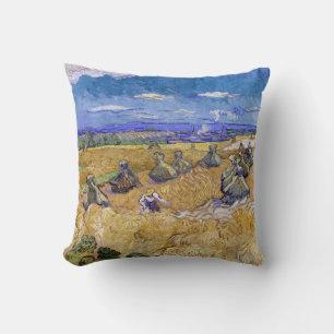 Vincent van Gogh - Wheat Stacks with Reapers Cushion