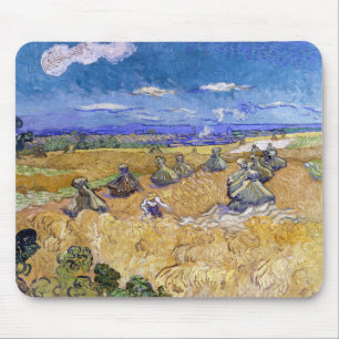 Vincent van Gogh - Wheat Stacks with Reapers Mouse Mat