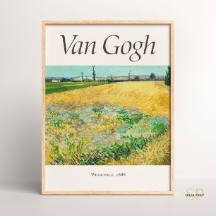 Vincent van Gogh Wheatfield Art Print Vintage
