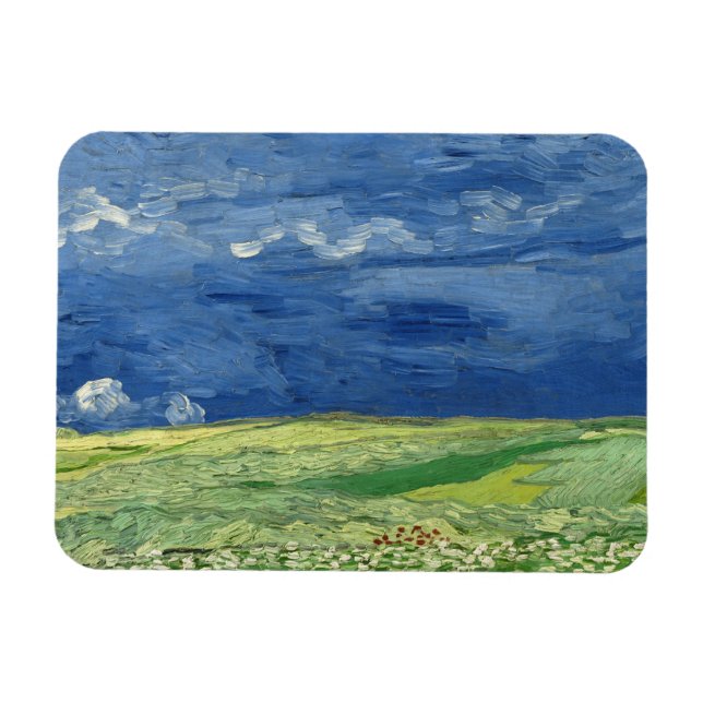 Vincent van Gogh - Wheatfield under Thunderclouds Magnet (Horizontal)