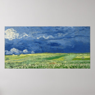 Vincent van Gogh Wheatfield under thunderclouds Poster