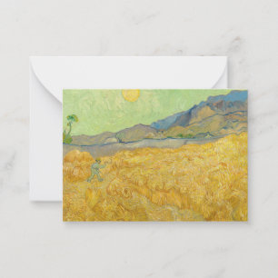 Vincent van Gogh - Wheatfield with a Reaper Card