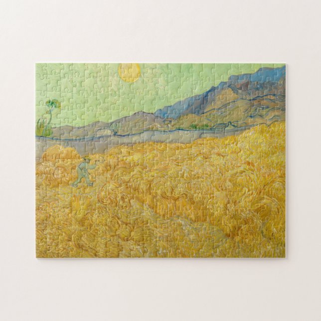Vincent van Gogh - Wheatfield with a Reaper Jigsaw Puzzle (Horizontal)