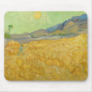 Vincent van Gogh - Wheatfield with a Reaper Mouse Mat