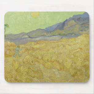 Vincent van Gogh - Wheatfield with a Reaper Mouse Mat