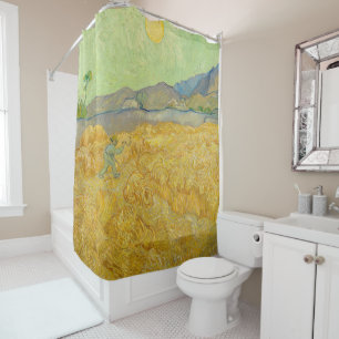 Vincent van Gogh - Wheatfield with a Reaper Shower Curtain