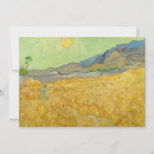 Vincent van Gogh - Wheatfield with a Reaper Thank You Card