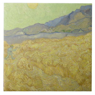 Vincent van Gogh - Wheatfield with a Reaper Tile
