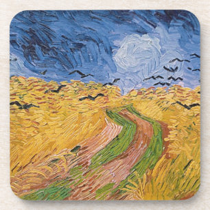 Vincent van Gogh Wheatfield with Crows, 1890 Coaster