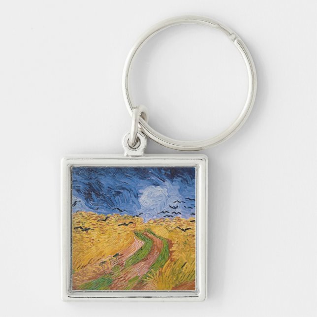 Vincent van Gogh | Wheatfield with Crows, 1890 Key Ring (Front)