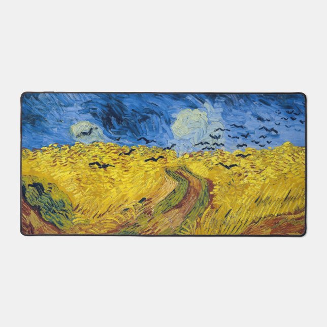 Vincent van Gogh - Wheatfield with Crows Desk Mat (Front)