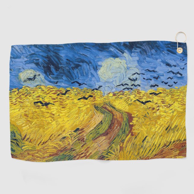 Vincent van Gogh - Wheatfield with Crows Golf Towel (Horizontal)