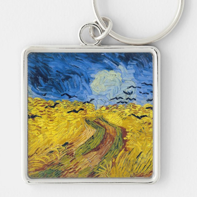 Vincent van Gogh - Wheatfield with Crows Key Ring (Front)