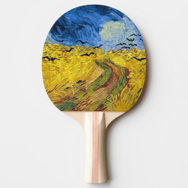 Vincent van Gogh - Wheatfield with Crows Ping Pong Paddle (Front)