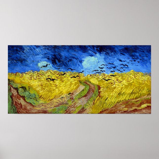 Vincent van Gogh Wheatfield with Crows Poster (Front)