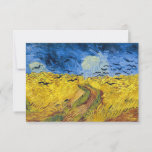 Vincent van Gogh - Wheatfield with Crows Thank You Card<br><div class="desc">Wheatfield with Crows / Champ de ble aux corbeaux - Vincent van Gogh,  1890 in Auvers-sur-Oise</div>