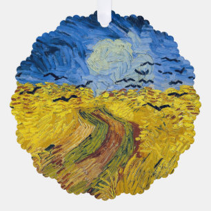 Vincent van Gogh - Wheatfield with Crows Tree Decoration Card