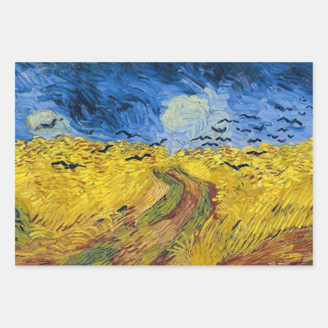 Vincent van Gogh - Wheatfield with Crows Wrapping Paper Sheet (Front)