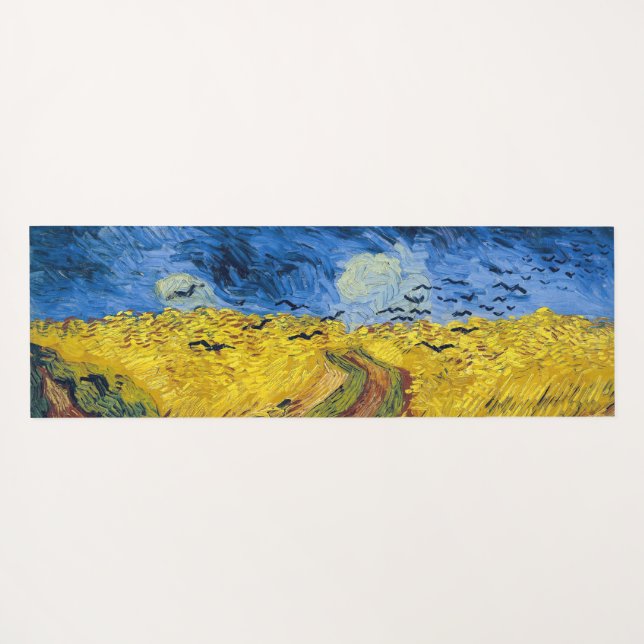 Vincent van Gogh - Wheatfield with Crows Yoga Mat (Back (Horizontal))