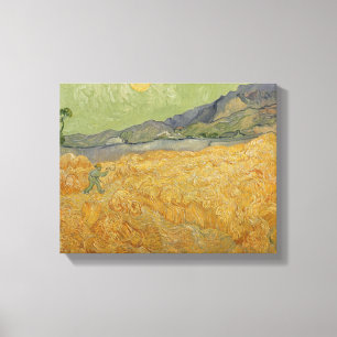 Vincent van Gogh   Wheatfield with Reaper, 1889 Canvas Print