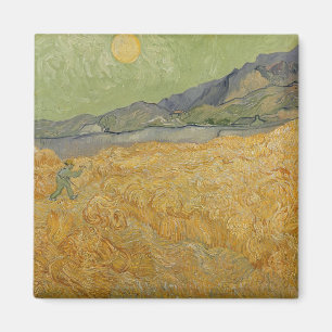 Vincent van Gogh   Wheatfield with Reaper, 1889 Magnet