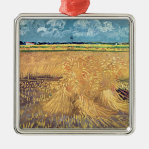 Vincent van Gogh Wheatfield with Sheaves, 1888 Metal Tree Decoration