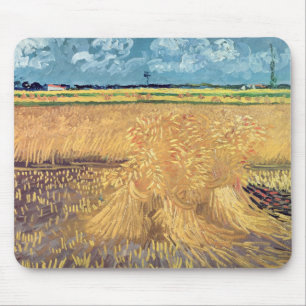 Vincent van Gogh Wheatfield with Sheaves, 1888 Mouse Mat