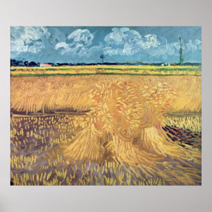 Vincent van Gogh Wheatfield with Sheaves, 1888 Poster