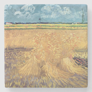 Vincent van Gogh Wheatfield with Sheaves, 1888 Stone Coaster