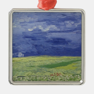 Vincent van Gogh   Wheatfields under Thundercloud Metal Tree Decoration
