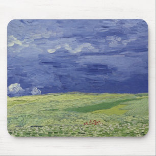 Vincent van Gogh Wheatfields under Thundercloud Mouse Mat