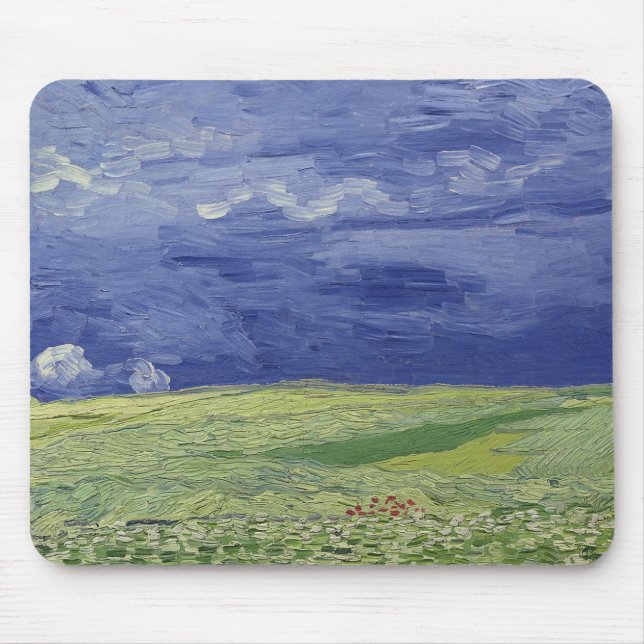 Vincent van Gogh | Wheatfields under Thundercloud Mouse Mat (Front)