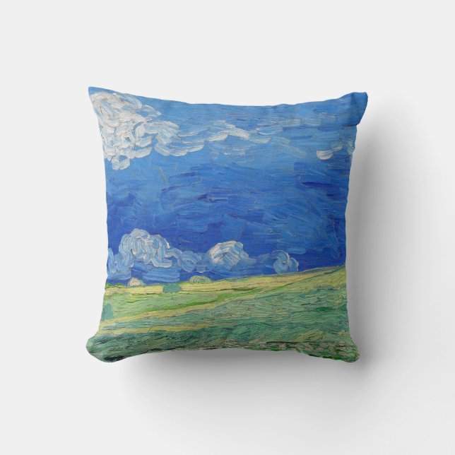 Vincent van Gogh - Wheatfields under Thunderclouds Cushion (Front)