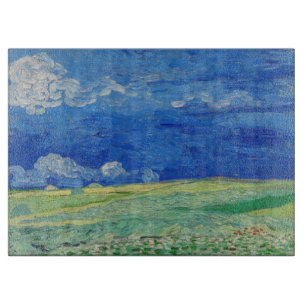 Vincent van Gogh - Wheatfields under Thunderclouds Cutting Board